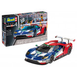 KIT PARA MONTAR REVELL CARRO FORD GT LE MANS 2017 1/24 88 PEÇAS REV 07041